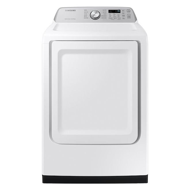 Samsung 3500 Series 7.4-ft³ Reversible Side Swing Door Steam Cycle Electric Dryer White ENERGY STAR® Certified