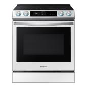 Samsung 30-In 4-Element Air Fry 6.3-ft³ Self-Clean Convection Oven Slide-In Induction Range White