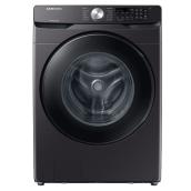 Samsung Smart 5.8-ft³ High Efficiency Stackable Steam Cycle Front-Load Washer Black Stainless Steel Energy Star