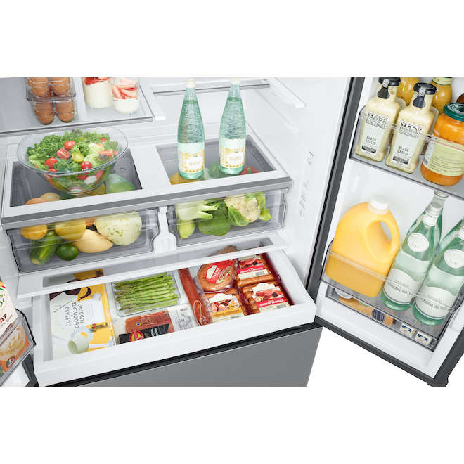 Samsung 27-ft³ Two-Door Counter-Depth French Door Refrigerator Ice Dispenser Smudge-Free Stainless Steel ENERGY STAR®