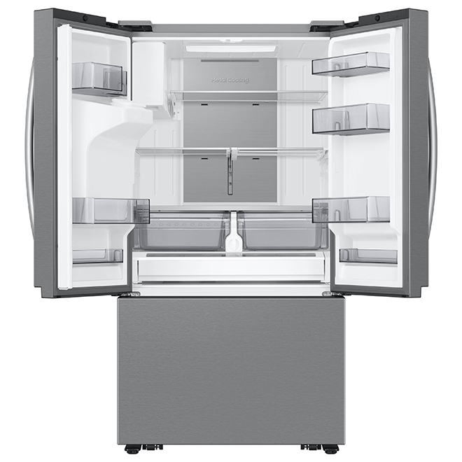 Samsung 25-ft³ Two-Door Counter-Depth French Door Refrigerator Ice Dispenser Door-in-Door Stainless Steel ENERGY STAR®