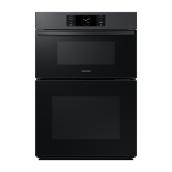 Samsung 7 Series 5.1-Ft³ Steam and Self-Cleaning Air Fry Microwave Wall Oven Combo Black Stainless Steel