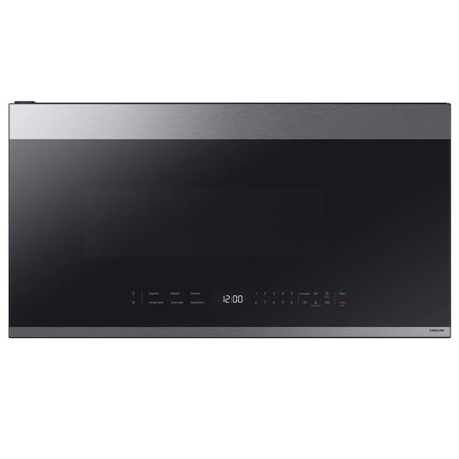 Samsung Bespoke Smart 2.1-ft³ Stainless Steel Over-the-Range Microwave Oven with Touch Control and Sensor Cooking