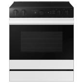 Samsung 30-in Smooth Surface 5-Element 6.3-ft³ Convection Electric Slide-In Range with Air Fry - White