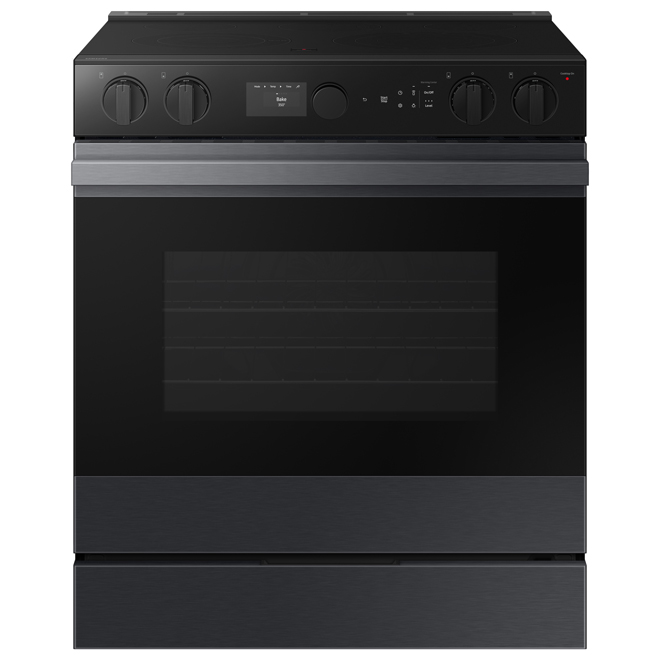 Cuisinière électrique encastrable à convection Samsung 30 po lisse 6,3 pi³ 5 éléments friture à l'air, noir