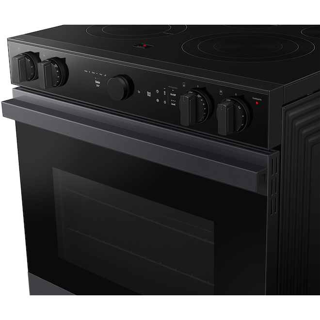 Cuisinière électrique encastrable à convection Samsung 30 po lisse 6,3 pi³ 5 éléments friture à l'air, noir