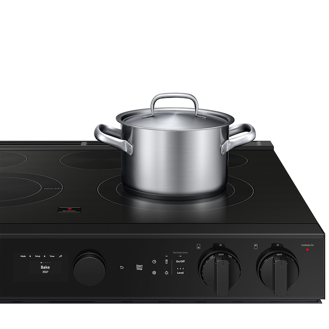 Cuisinière électrique encastrable à convection Samsung 30 po lisse 6,3 pi³ 5 éléments friture à l'air, noir