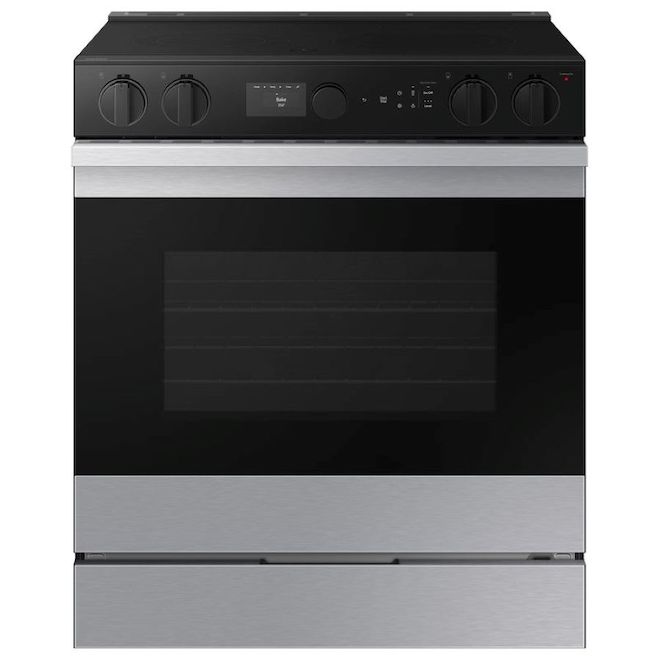 Cuisinière électrique encastrable à convection Samsung 30 po lisse 6,3 pi³ 5 éléments friture à l'air, acier inoxydable