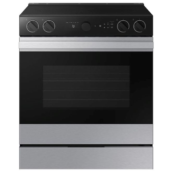 Cuisinière électrique à encastrer à convection Samsung 30 po lisse caméra de four 6,3 pi³ 5 éléments, acier inoxydable