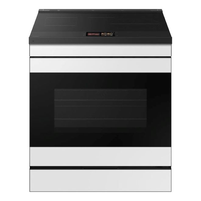 Samsung 30-in 6-Element Smooth Surface 6.3-ft³ Single Oven Slide-In Induction Range with Oven Camera - White