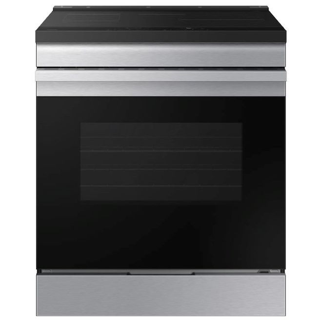 Cuisinière à induction encastrable à 1 four 6,3 pi³ Samsung 30 po lisse 4 éléments caméra de four, acier inoxydable