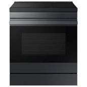 Samsung 30-in 6-Element Smooth Surface 6.3-ft³ Single Oven Slide-In Induction Range with Ambiant Lighting - Black