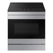 Samsung 30-in 6-Element 6.3-ft³ Single Oven Slide-In Induction Range with Oven Camera - Stainless Steel