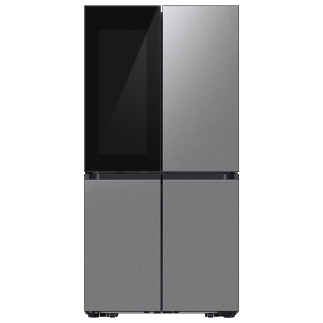 Samsung Bespoke 36-in 23-ft³ 4-Door French-Door Refrigerator with See-Thru Showcase Door - Stainless Steel