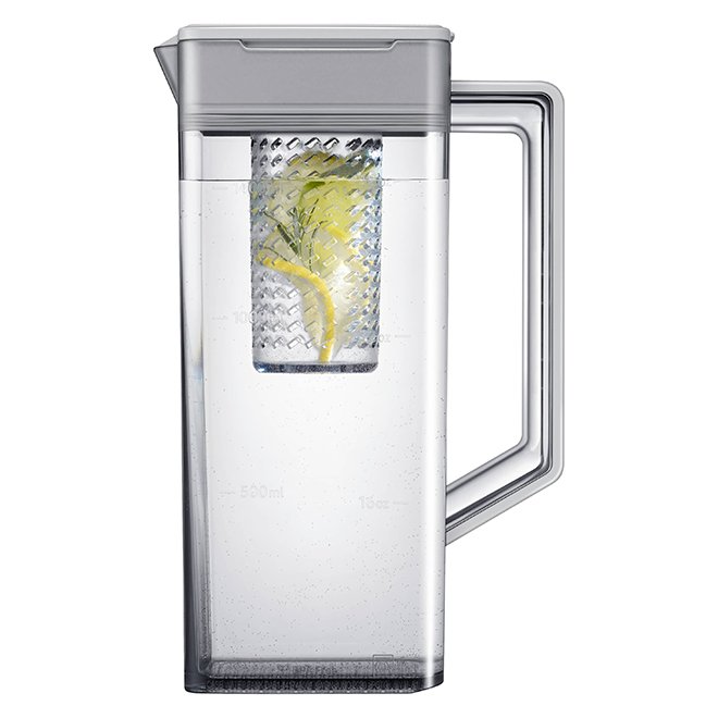 Samsung Bespoke 36-in 29-ft³ 4-Door French-Door Refrigerator with Internal Water Dispenser - Stainless Steel