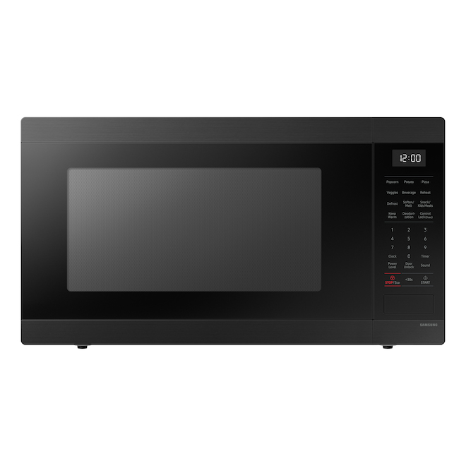 Samsung 1.9-cu.ft. Countertop Microwave with Sensor Cooking in Matte Black Steel