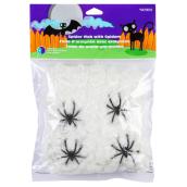 Toile d'araignée avec 4 araignées, 2 oz