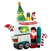 Outdoor Inflatable Santa with Penguins - Animated - 8' 9