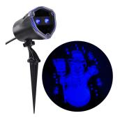 Projecteur sur piquet, images de bonhomme de neige, bleu