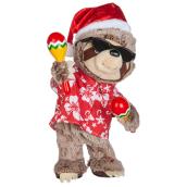 Paresseux en peluche animé avec maracas, 7'' x 13''