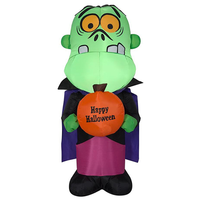 GEMMY Inflatable Monster With Pumpkin - 5.11-in x 5.11-in x 9.84-in ...