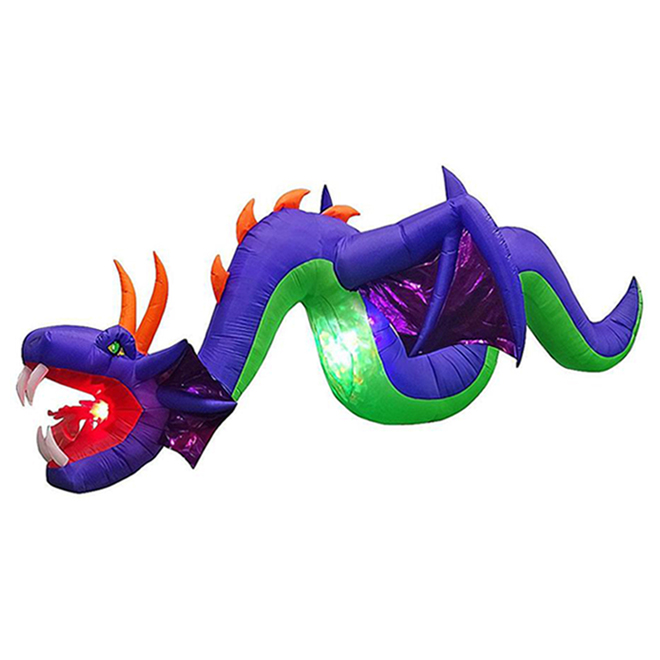 Gemmy - Inflatable Dragon Polyester - 13.78-in x 13.78-in x 15,74