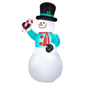 Bonhomme de neige géant gonflable, Gemmy, 9 lumières DEL, 12 pi, multicolore