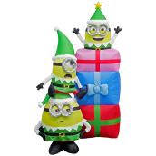 Minions avec cadeaux gonflables Gemmy en polyester