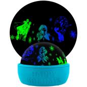 Projecteur de lumière de Noël pour table, Disney, La reine des neiges 2, 6,6 po, bleu/vert