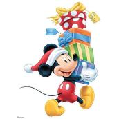 Vinyle mural Disney, Mickey avec pile de cadeaux, 18 po x 35,5 po, multicolore