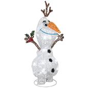 Sculptture d'Olaf, Disney, 20 po, blanc pur