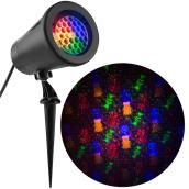 Projecteur de Noël Gemmy, tempête de neige, bonbons, 12 po, multicolore