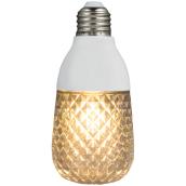 Ampoule style Edison de Gemmy, Diamond Sparkle, E26, plastique, blanc