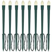 Gemmy Diamond Sparkle Stake Lights - 8 Lights - C9 - Plastic - Green