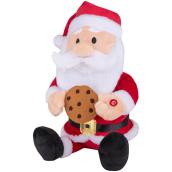 Père Noël en peluche animé avec biscuit, Gemmy, 11,8 po
