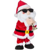 Père Noël trompettiste animé en peluche, Gemmy, 14,5 po