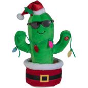 Cactus de Noël animé en peluche, Gemmy, 11,4 po