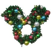 Disney 1-Pack Mickey and Friends 24.8-in Indoor/Outdoor Electrical outlet Multicolor Wreath White Light LED