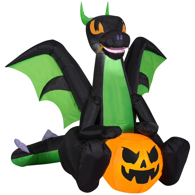 HOLIDAY LIVING Dragon Et Citrouille Effrayante Gonflables Airblown 4 1 