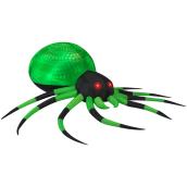 Airblown Inflatable Giant Green and Black Spider - 2.6-ft x 8-ft x 8-ft
