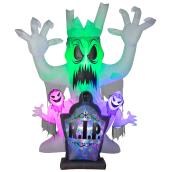 Airblown Giant Inflatable Ghost and Tombstone Scene - 10-ft x 7.8-ft x 5.6-ft