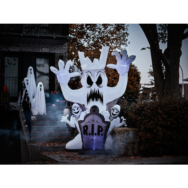 Airblown Giant Inflatable Ghost and Tombstone Scene - 10-ft x 7.8-ft x ...