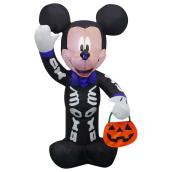 Airblown Mickey Mouse in Skeleton Costume - 3.5-ft x 2-ft
