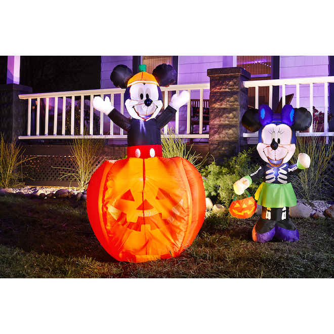 DISNEY Airblown Minnie Mouse in Skeleton Costume - 3.5-ft x 2-ft 228490 ...
