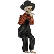 Holiday Living 3-ft Battery Operated Musical Animatronic Skeleton with Harmonica