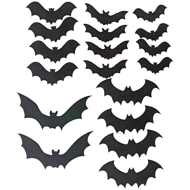 Holiday Living 18-Pack Halloween Hanging Bat Decoration 229281 | RONA