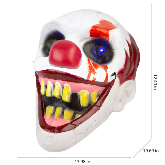 Holiday Living Lighted Musical Halloween Clown Decoration with Constant Multicolour LED Lights