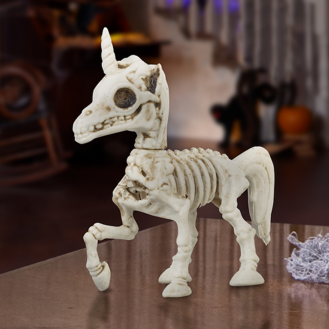 Holiday Living Halloween Plastic Unicorn Skeleton 227943