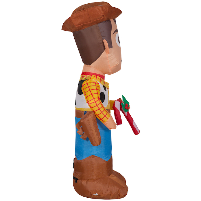 Disney Airblown Lighted Woody with Candy Cane 3.5-ft