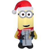 Universal Airblown Inflatable Lighted Kevin Minion with Naughty/Nice List - 3.5-ft